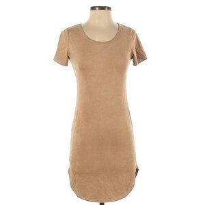 Suede mini dress.